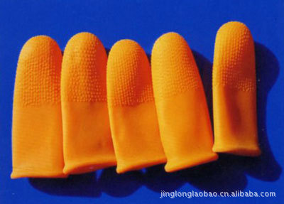 深圳市富金龙劳保用品商行 专业供应橙色防滑手指套与防静电产品